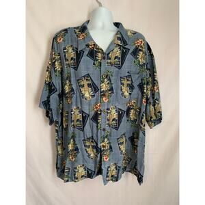 Old Maui Brand XXL Mens Golf and Hawaiian Print Button Up Short Sleeve Shirt